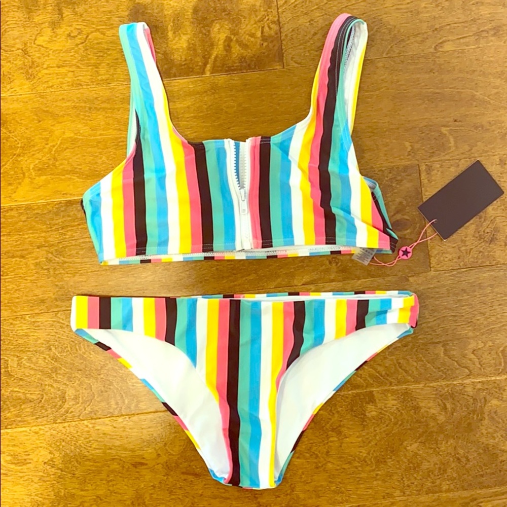 Striped retro bikini